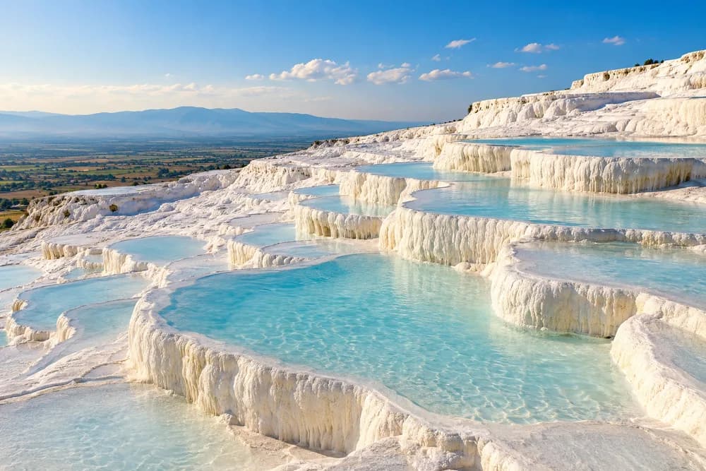 Ilustração do destino Pamukkale, na Turquia